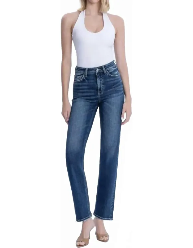 Madison High Rise Straight Jeans