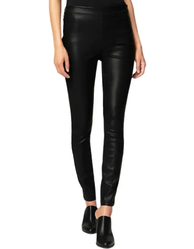 Vegan Leather Pull-on Leggings