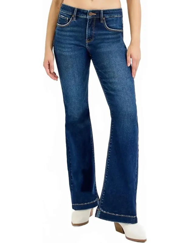 Tummy Control Mid Rise Flare Jeans