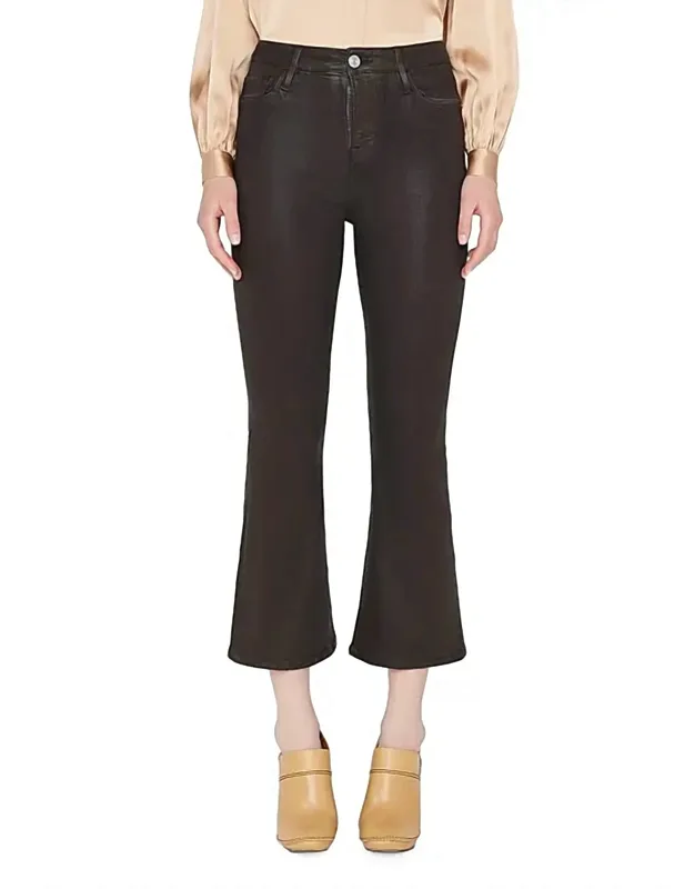 Le Crop Wax Flare Jeans