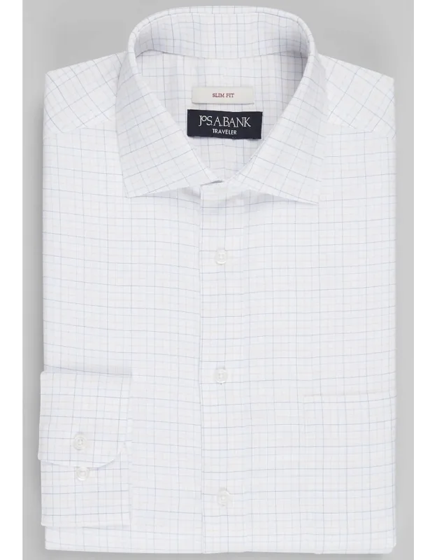 Traveler Collection Slim Fit Multi Tattersall Dress Shirt