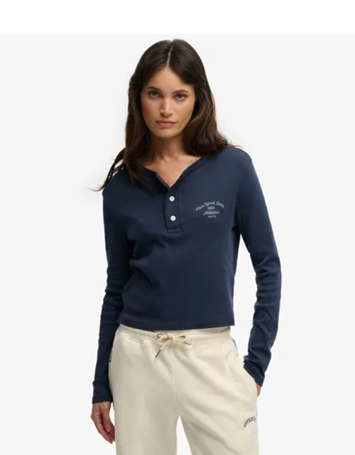 Athletic Essentials Button Down Long Sleeve Top