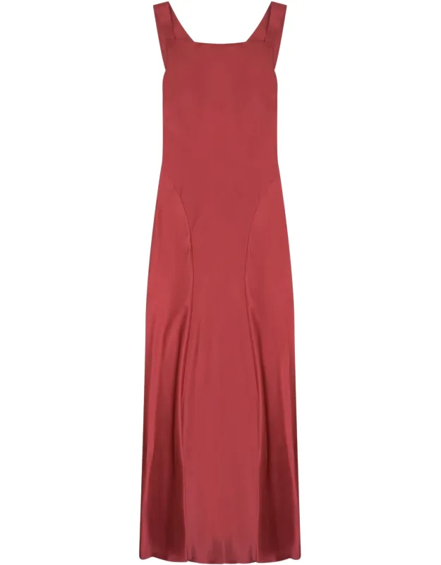 Silk Blend Long Dress
