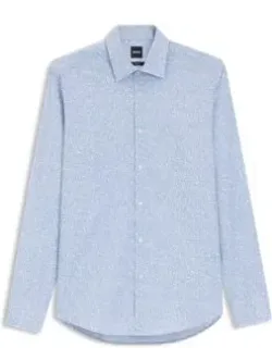 Regular-fit Shirt In Printed Stretch Cotton