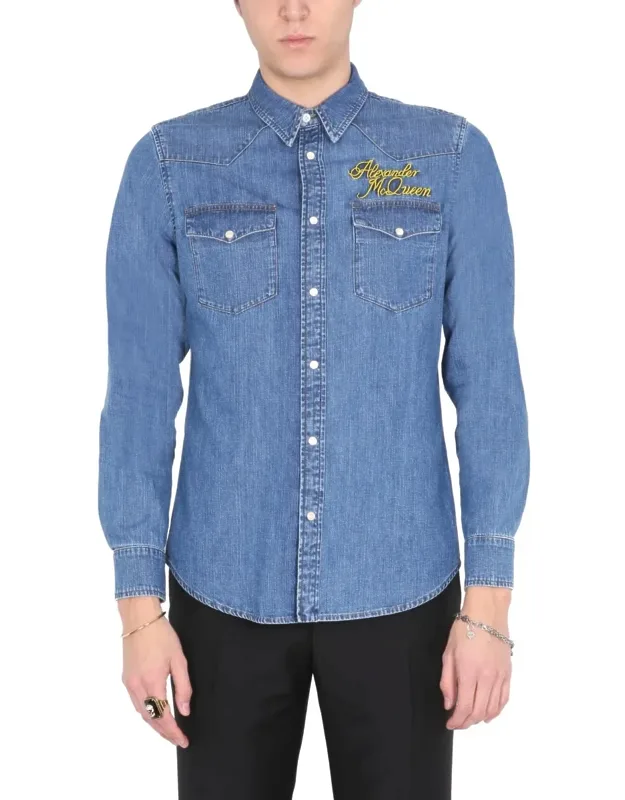 Shirt With Embroidered Logo