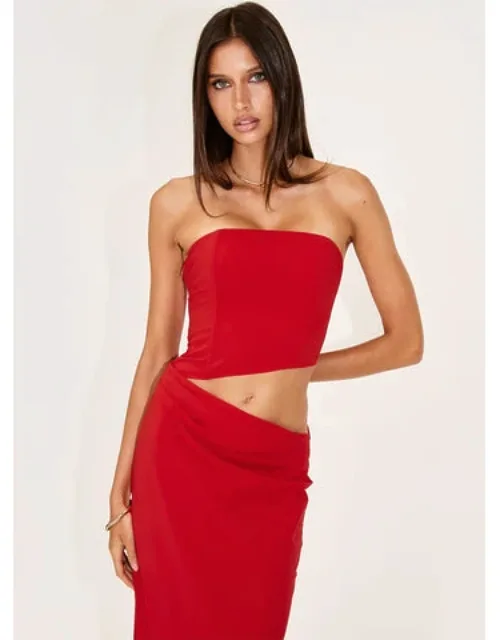 Jasira Strapless Drape Maxi Dress