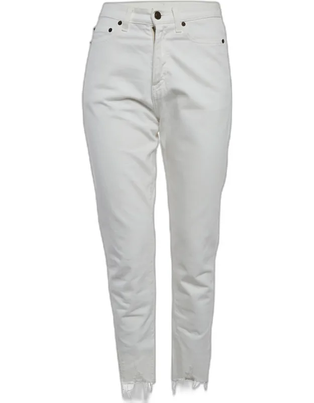 White Denim Straight Fit Jeans