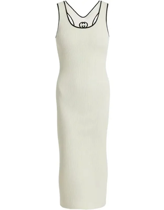 Ribbed Knit Midi Dress