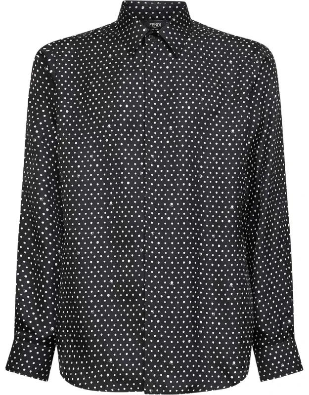 Button Dots Print Shirt