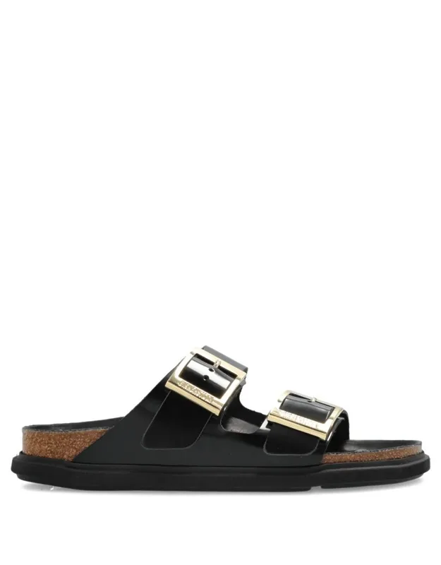 Birkenstock 'arizona' Slippers With Gold Buckle