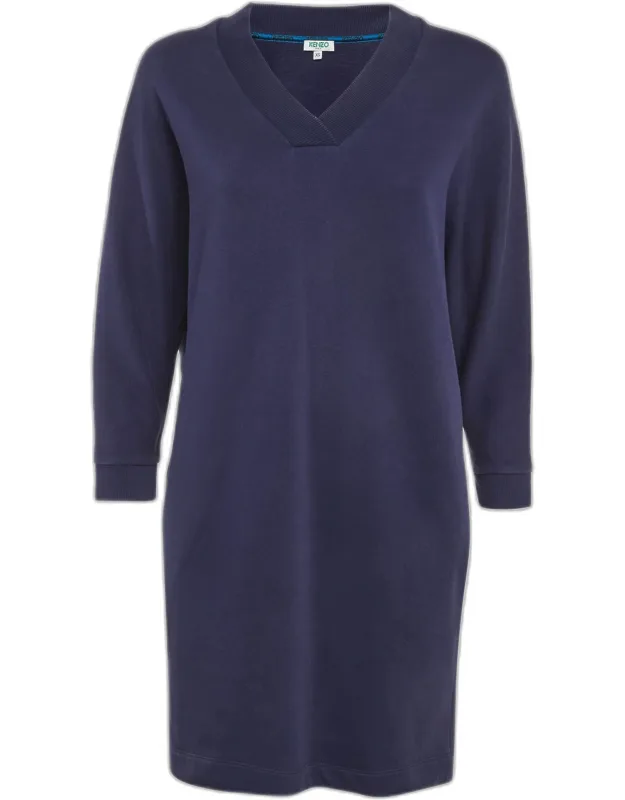 Jersey Cotton V-neck Mini Dress