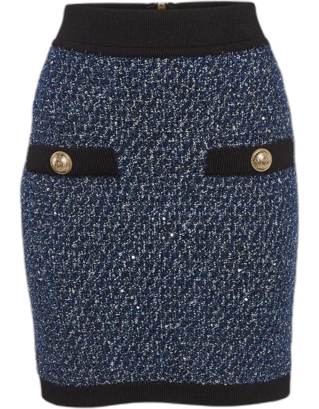 Lurex Tweed Mini Skirt