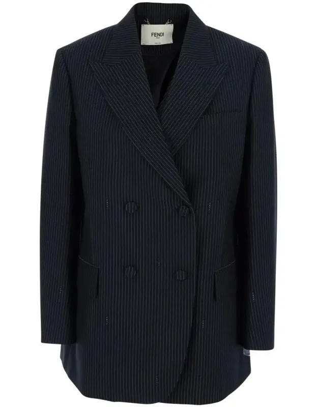 Double Breasted Coat In Wool