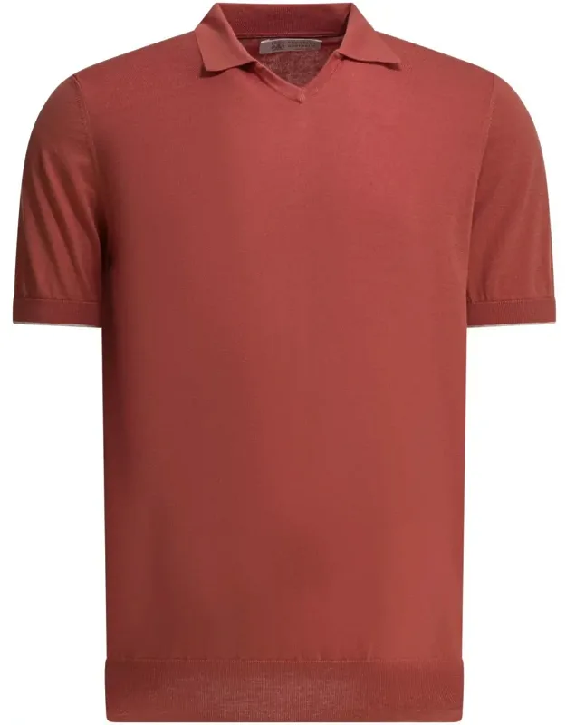 Cotton Buttonless Polo Shirt
