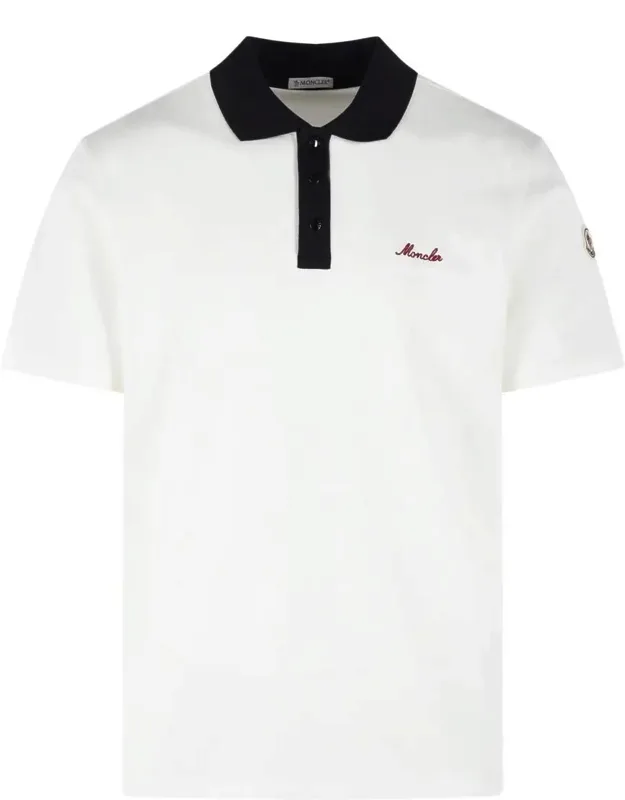 Polo Shirt With Contrast Collar And Iconic Patch