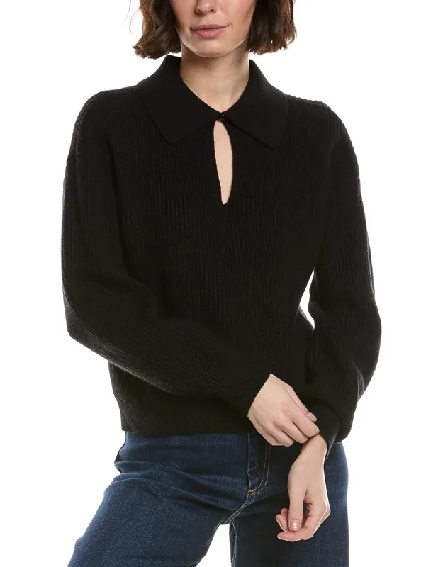 Easy Fit Keyhole Rib Sweater
