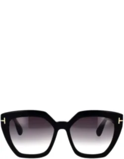 Sunglasses Black Grey Shaded Square Acetate