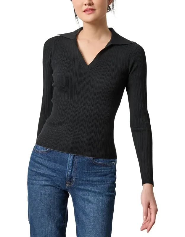 Slim Fit Long Sleeve Rib Henley Sweater