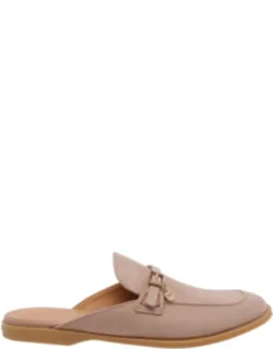 Flat Shoes Slip On Leather Upper
