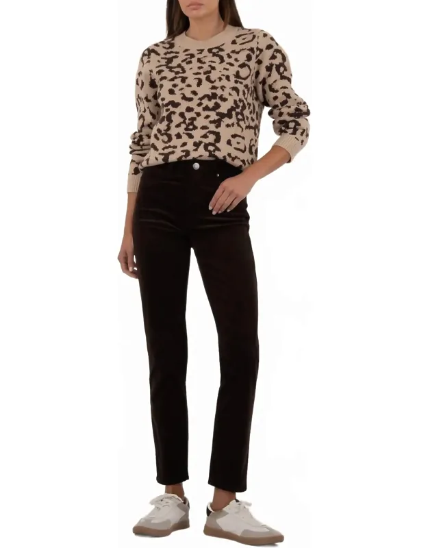 Animal Print Pullover Sweater