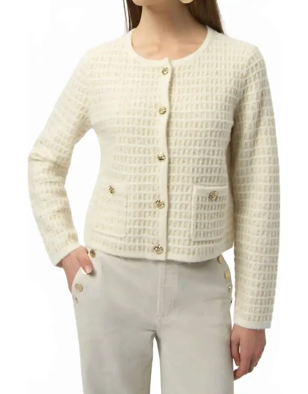 Sequined Knit Cardigan