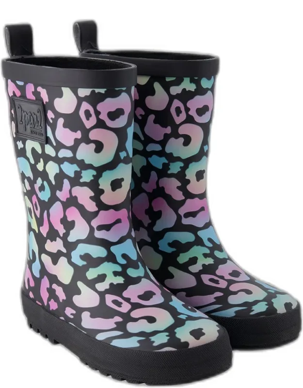 Rain Boots In Natural Rubber Animal Print
