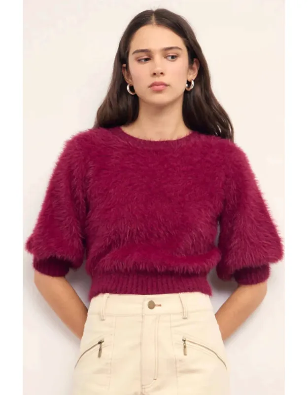 Alva Fluffy Cropped Sweater