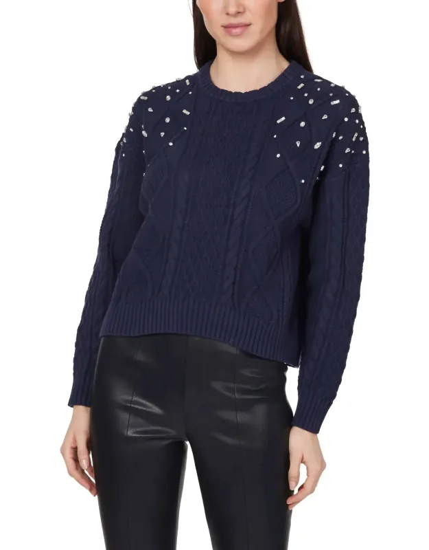 Embellished Crew Sweater
