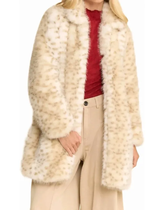 Tricolor Faux Fur Coat