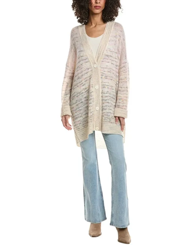 Alpaca & Wool-blend Button Front Cardigan
