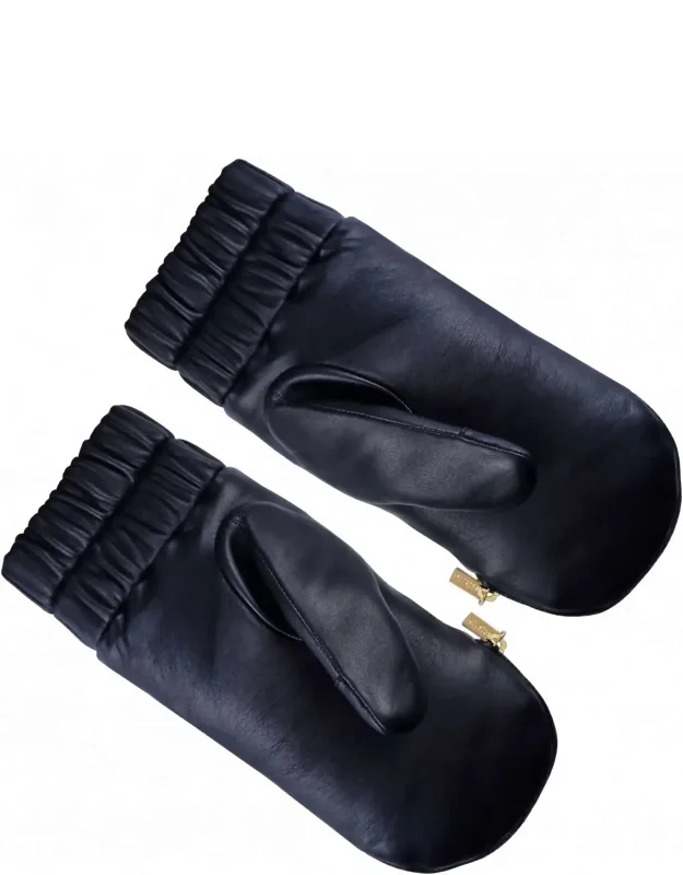Zip Mitten With Stripe