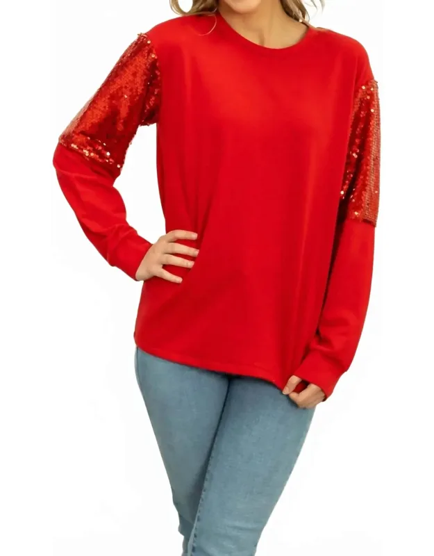 Lightweight Sequin Sweatshirt