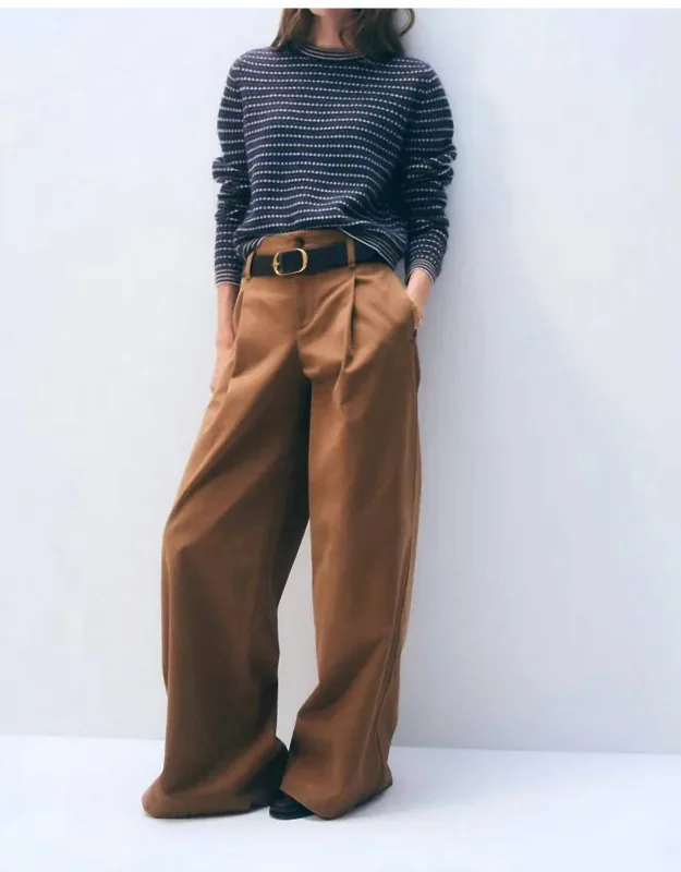 Textured Stripe Crew Sweater