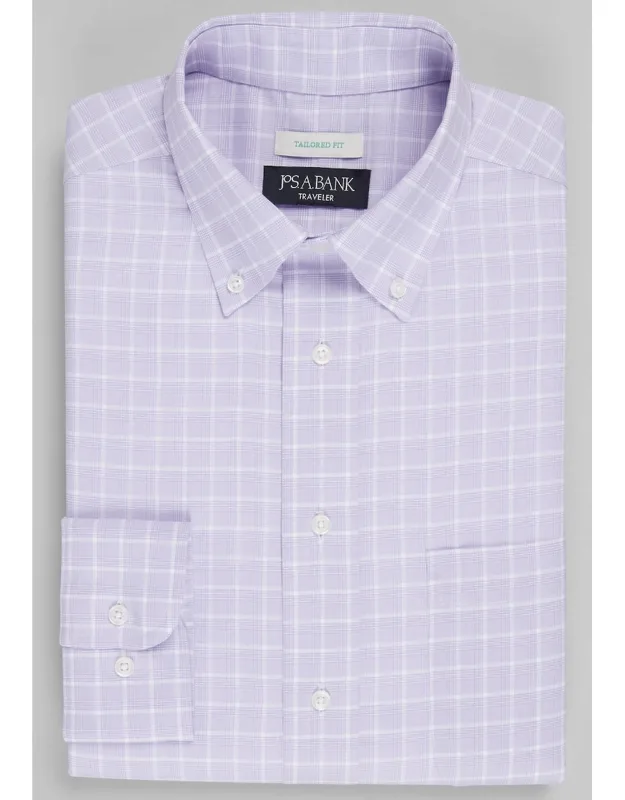 Traveler Collection Tailored Fit Glenn Plaid Dress Shirt