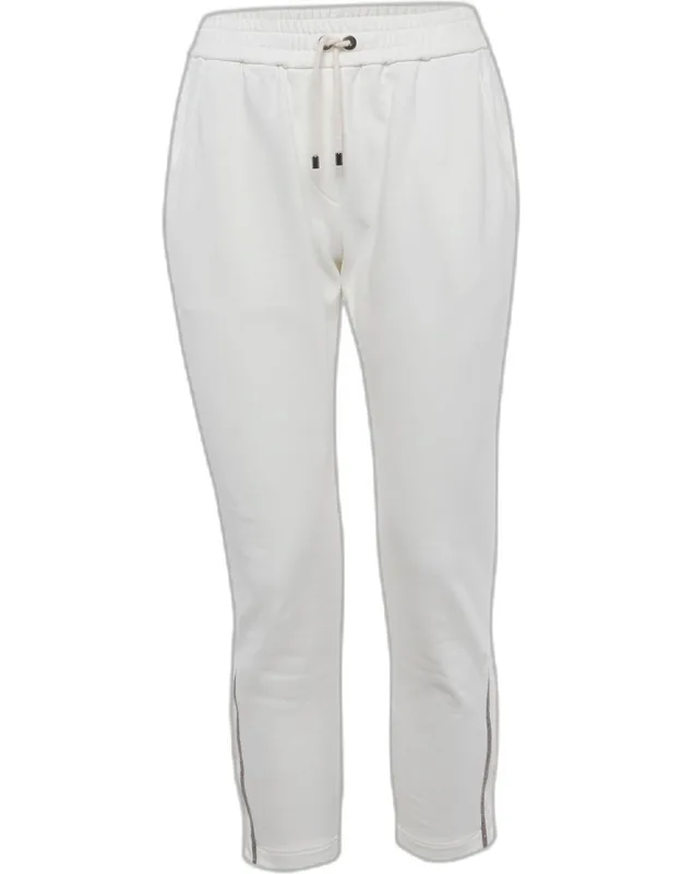 Cotton Monili Detail Sweatpants