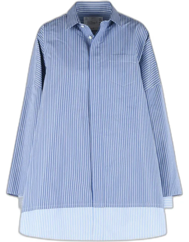 Light Blue Cotton Blend Shirt