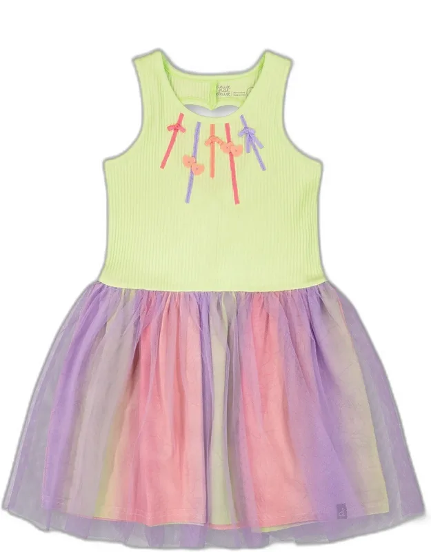 Sleeveless Bi-material Dress