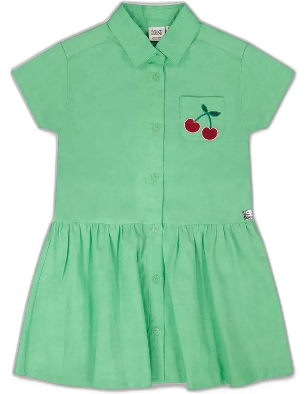 Cotton Shirt Dress With Embroidery