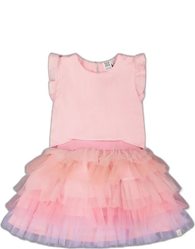 Bi-material Dress