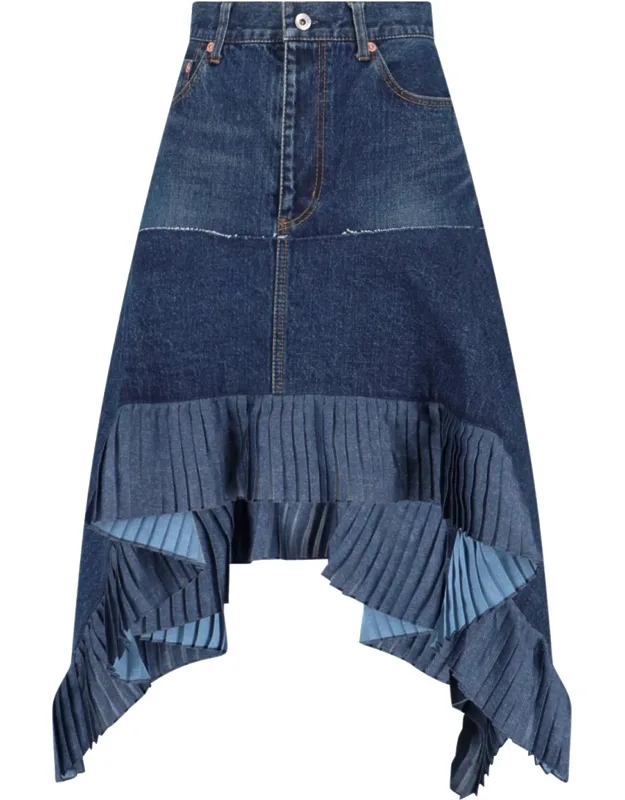 Denim Midi Skirt