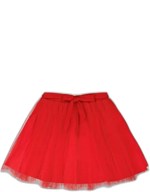 Mesh And Eyelet Skirt