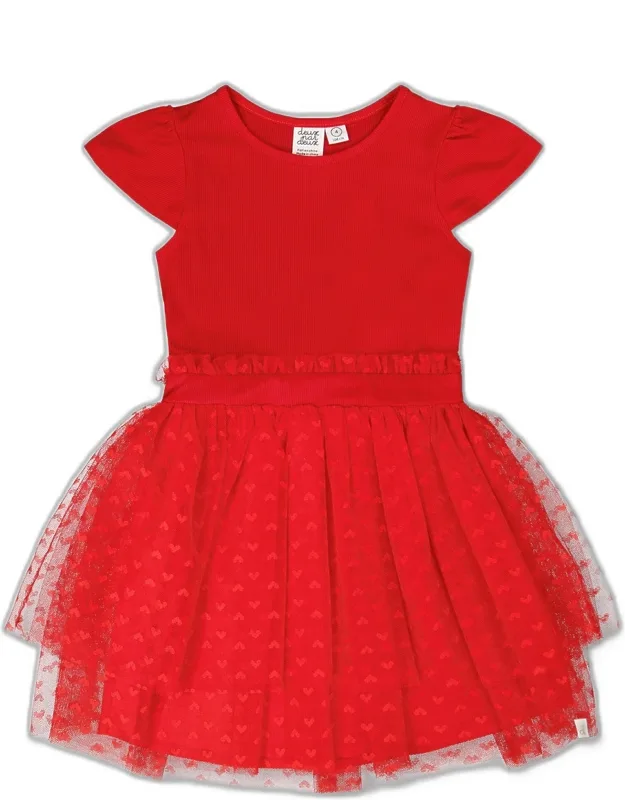 Short Sleeve Mesh Skirt Dress