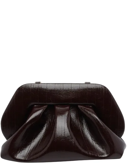 Themoirè Bag - Chocolate Bios Handbag, Magnetic Closure