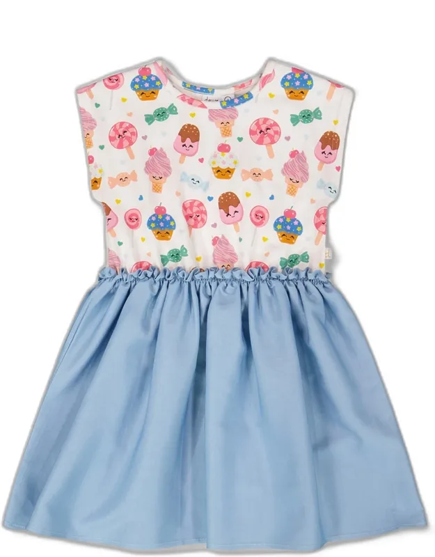 Bi-material Dress