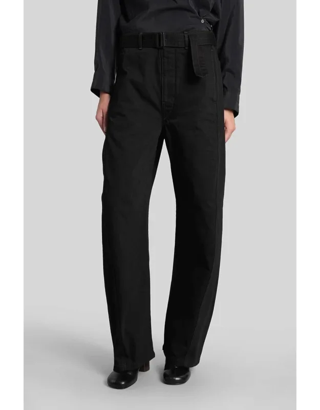 Pants With Adjustable Belt And Four Pockets