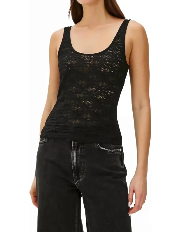 Scoopneck Tank Top In Lace