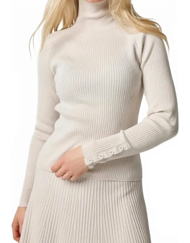 Slim Rib Turtleneck Top
