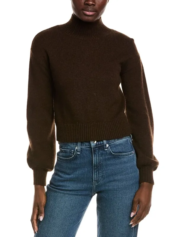 Balloon Sleeve Cashmere Sweater