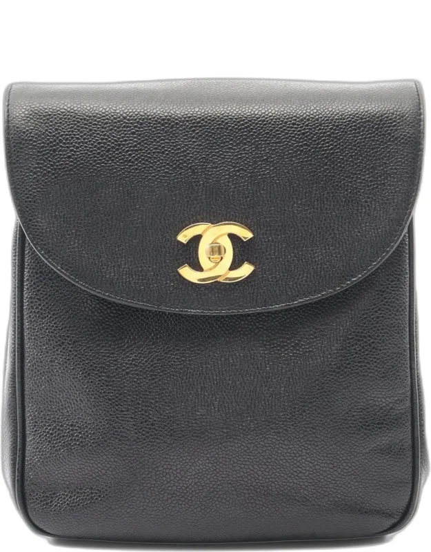 Coco Mark Backpack Bag In Calfskin Leather Cowhide