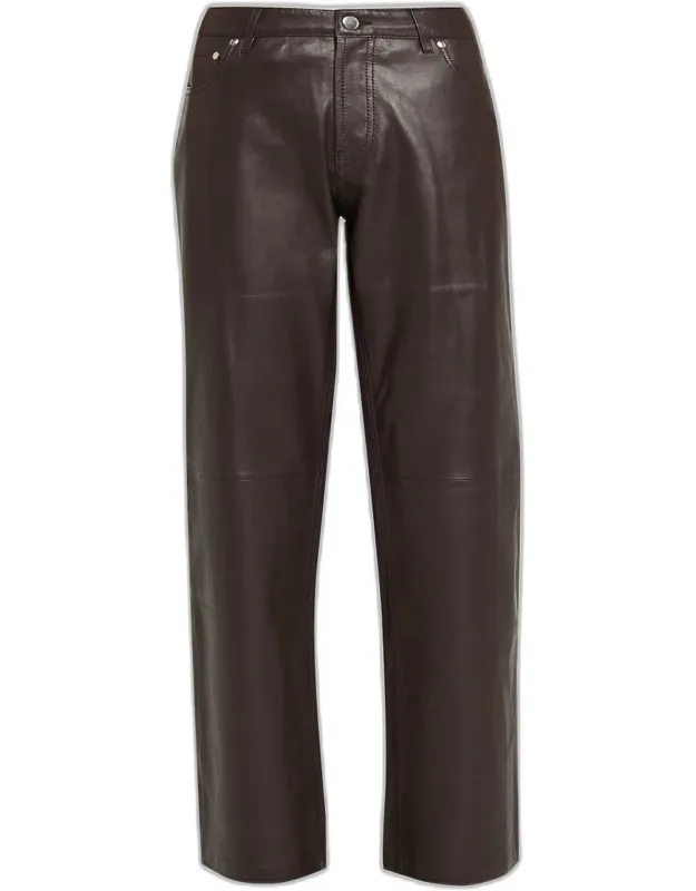 Baggy Leather Jeans
